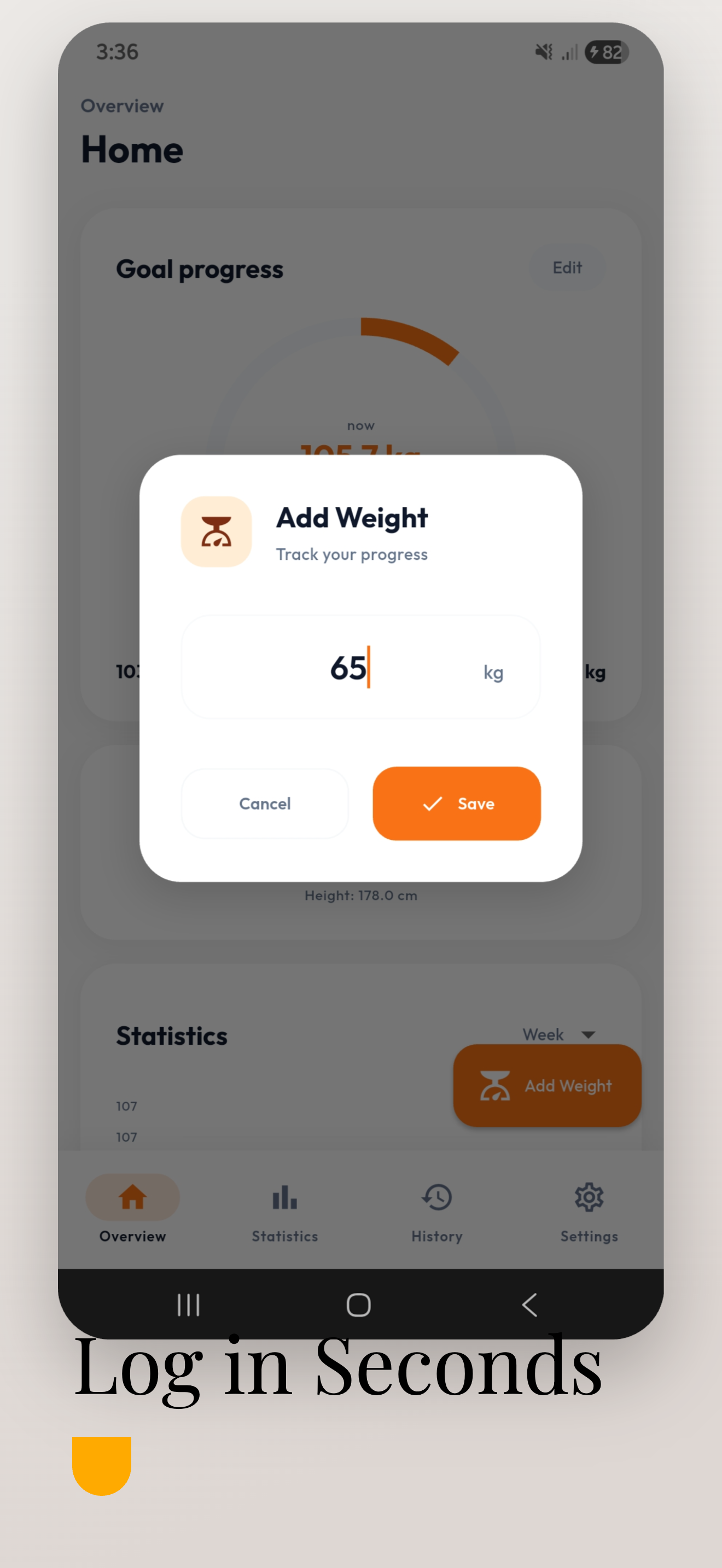 Simple Weight Tracker screenshot 2