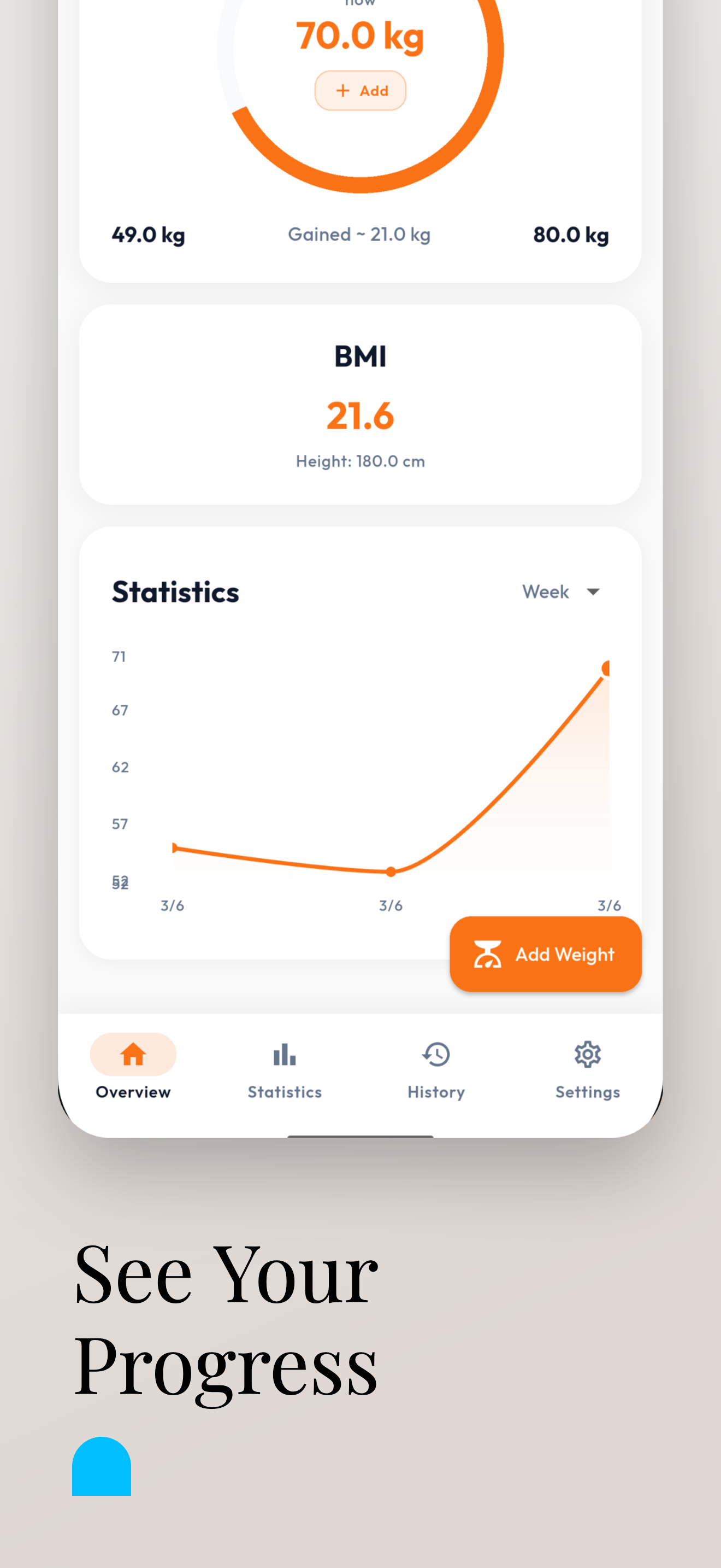 Simple Weight Tracker screenshot 4